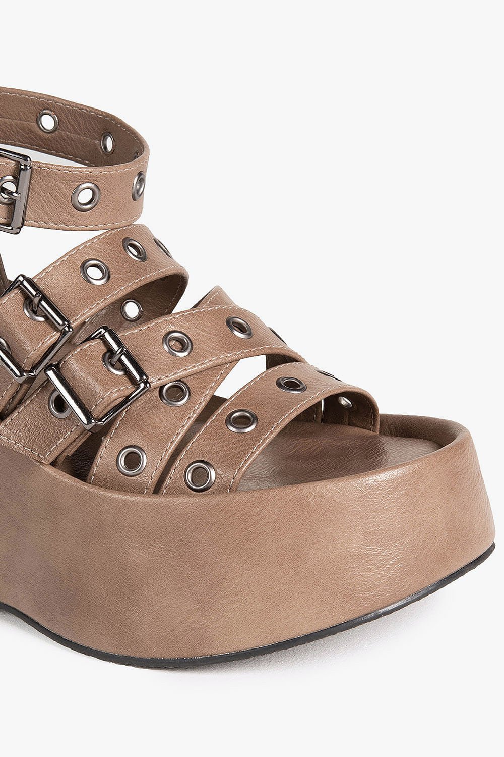 Sandália Feminina Anabela Mundial Silmara Cinza 3