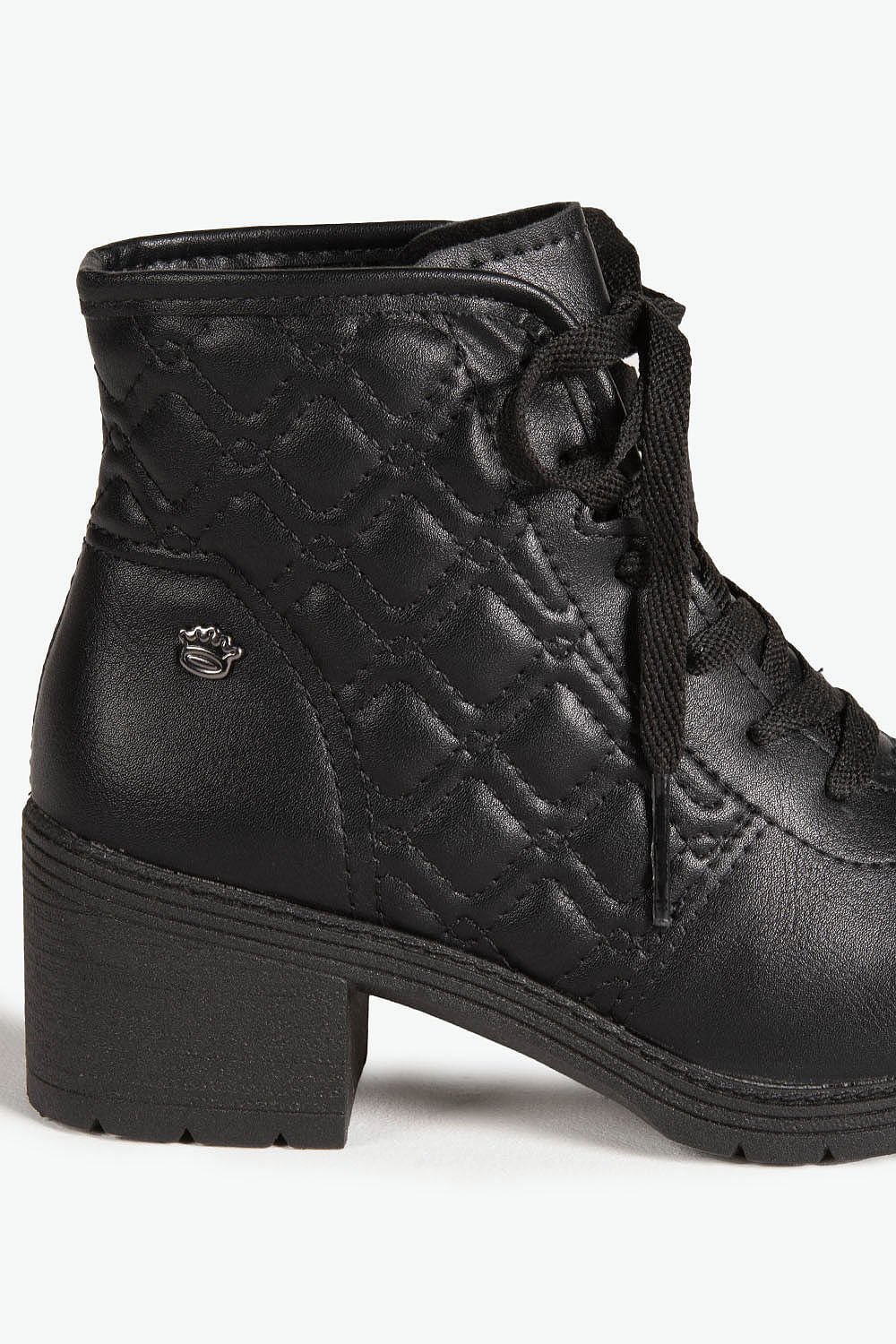 Bota Coturno Infantil Cano Curto Pink Cats Walita Preto 2