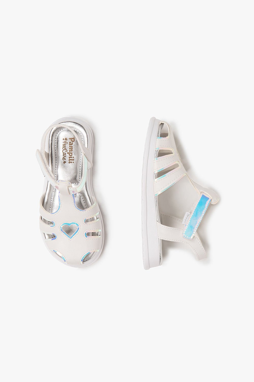 Sandália Baby Infantil Pampili Flower Erla Branco 3