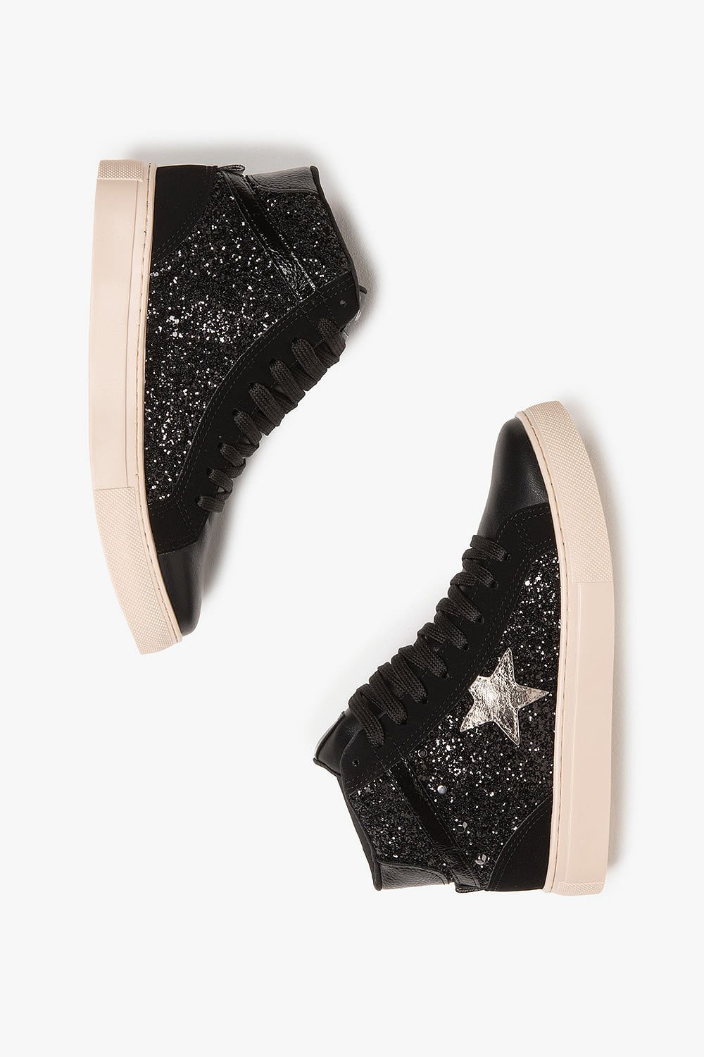 Tênis Feminino Plataforma Cano Alto Via Marte Femy Preto 3