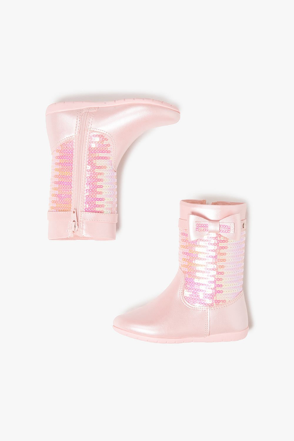 Bota Baby Infantil Cano Curto Pampili Puly Rosa 3