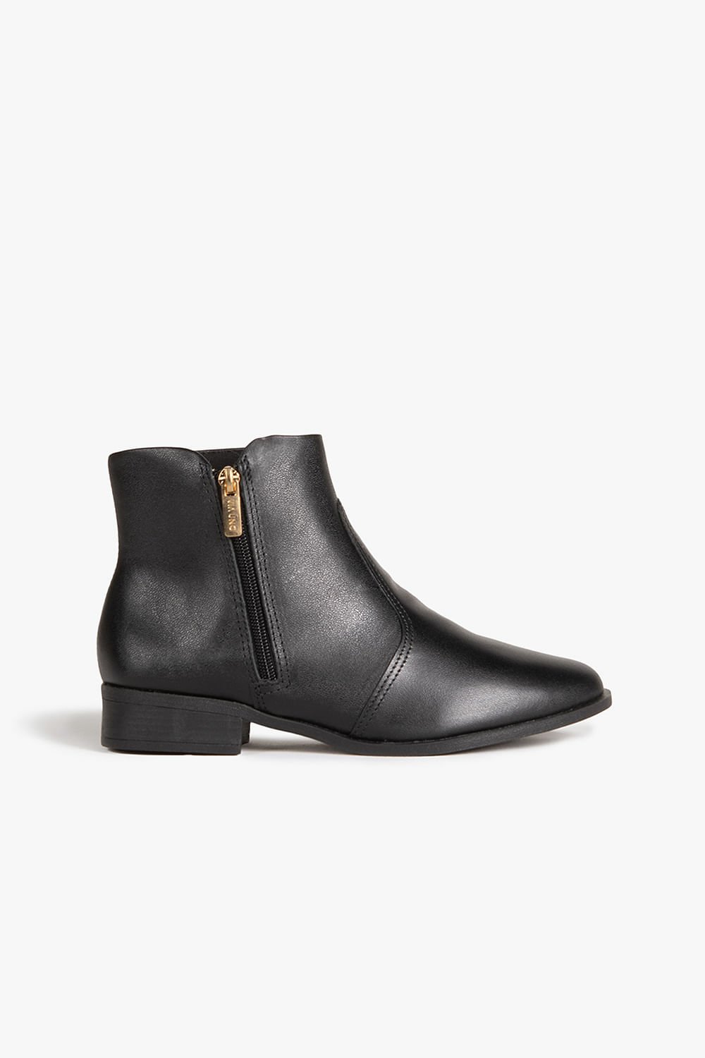 Salto Baixo Bota Via Uno Cano Curto Caramelo Bota Coturno Via Bota