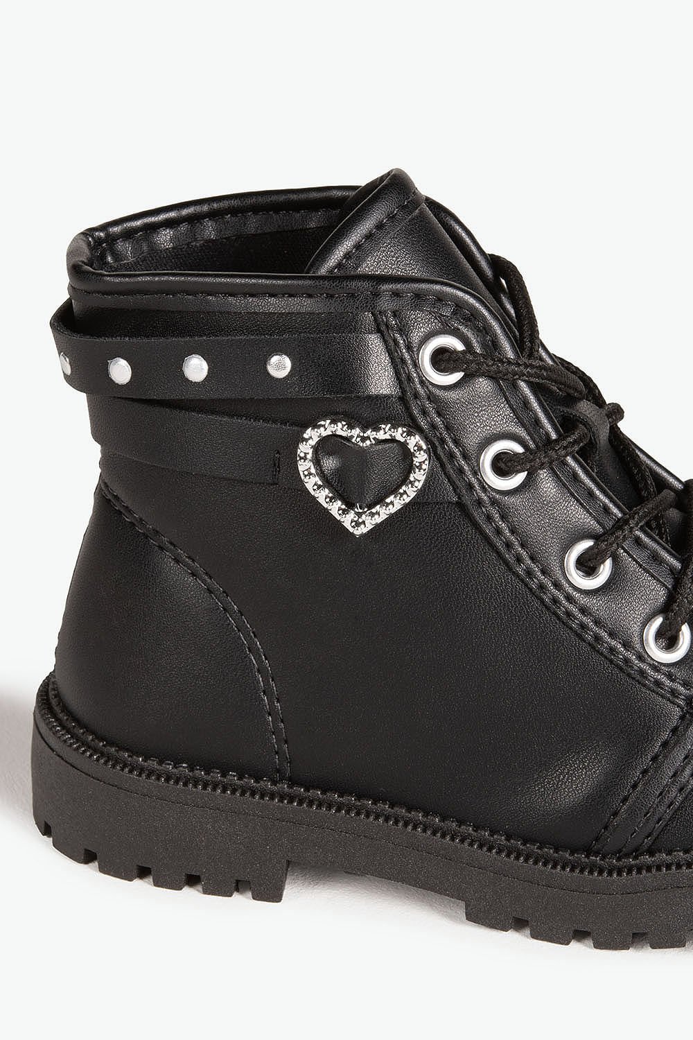 Bota Baby Infantil Coturno Cano Curto Molekinha Hearth Preto 2