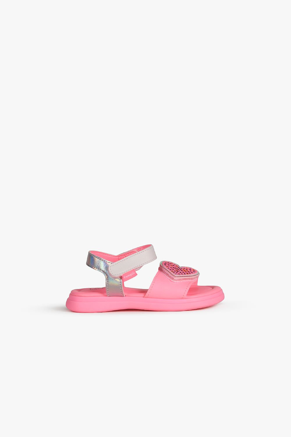 Sandália Baby Infantil Pampili Coração Menina Rosa 1