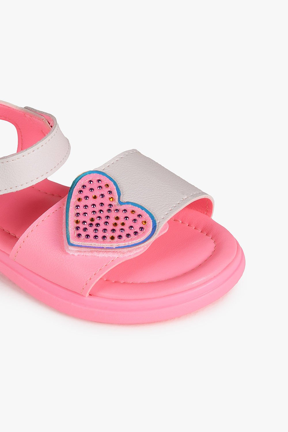 Sandália Baby Infantil Pampili Coração Menina Rosa 3