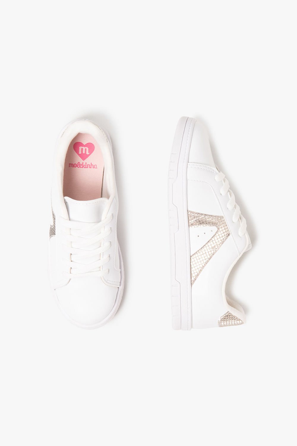 Tênis Casual Infantil Molekinha Saly Branco 3