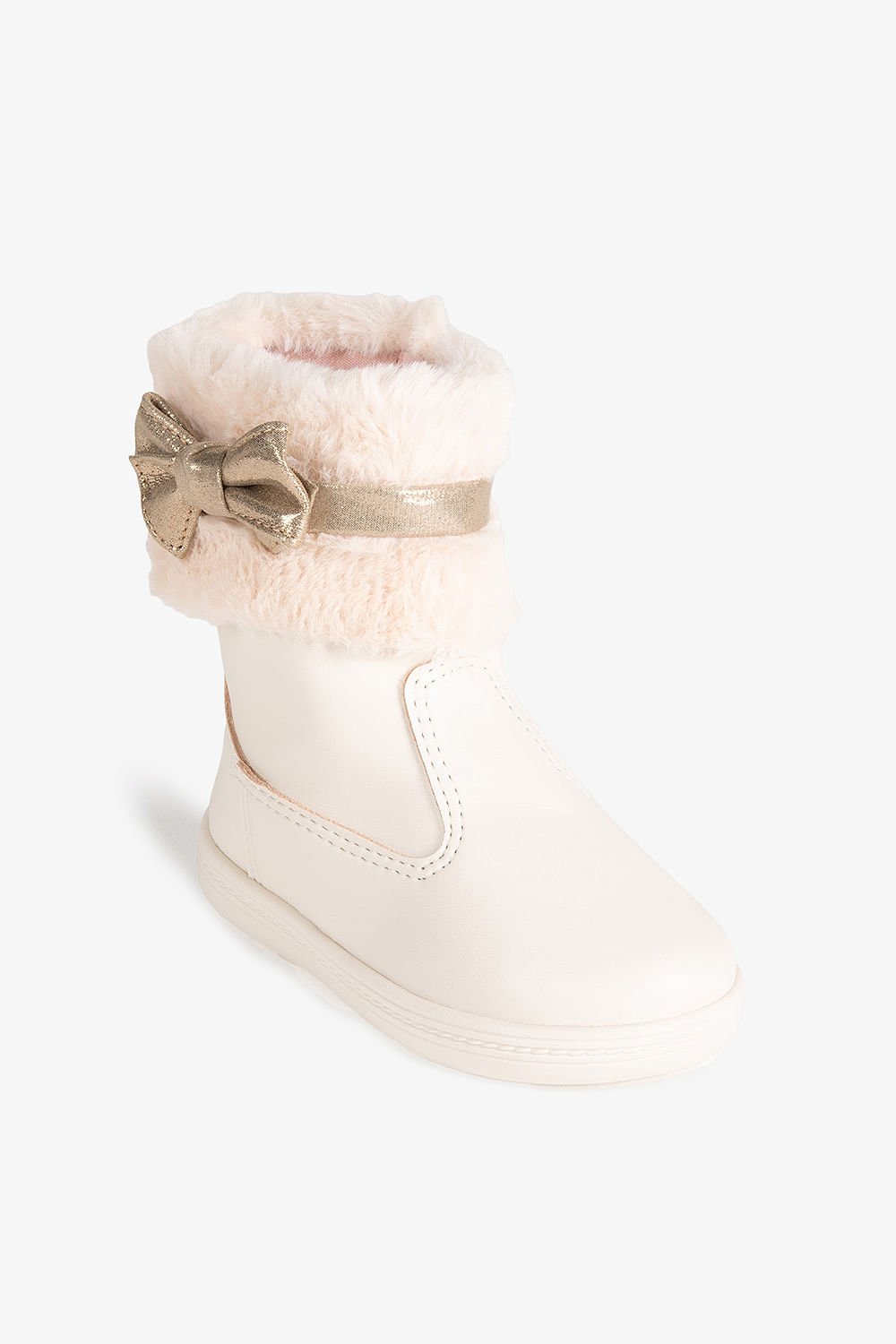 Bota Infantil Cano Curto Molekinha Rayla Branco 4