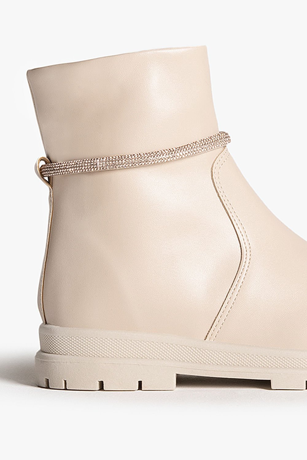 Bota Infantil Tratorada Cano Curto Mundial Guinevere Bege 2