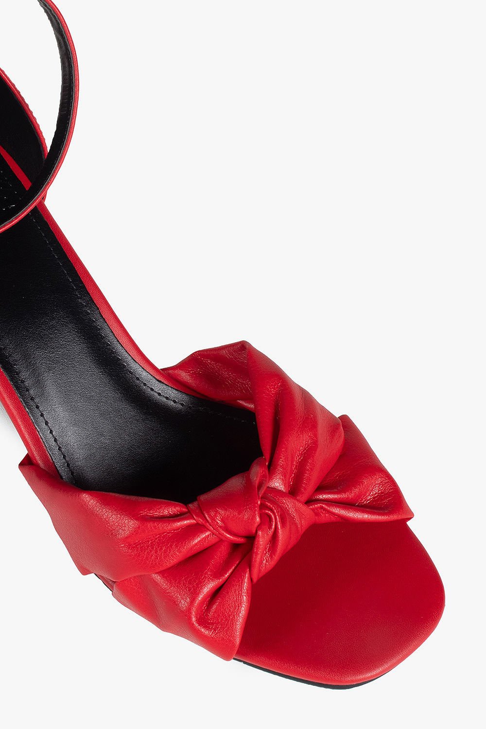 Sandália Feminina Salto Médio Mundial Valkiria Vermelho 2