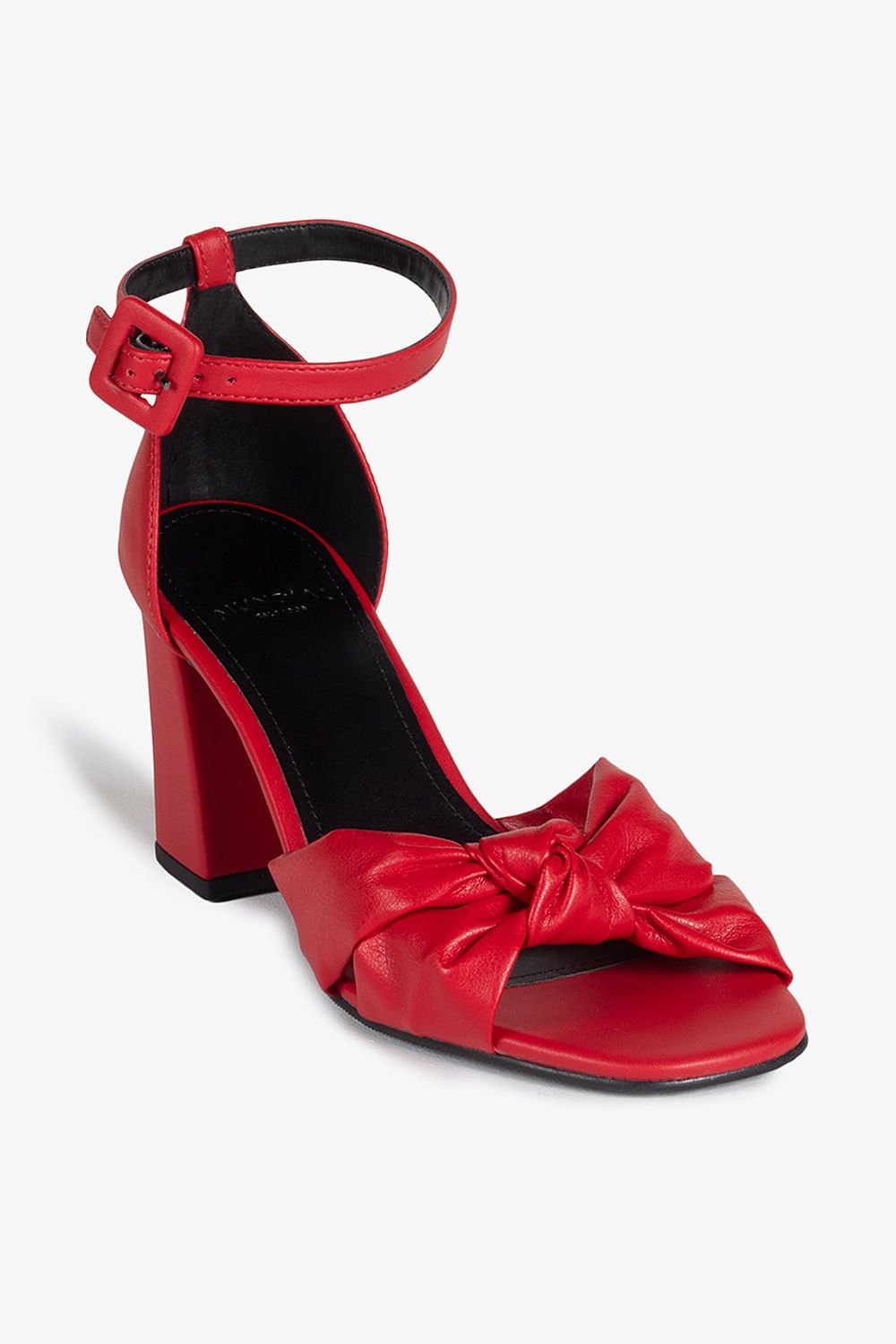 Sandália Feminina Salto Médio Mundial Valkiria Vermelho 4