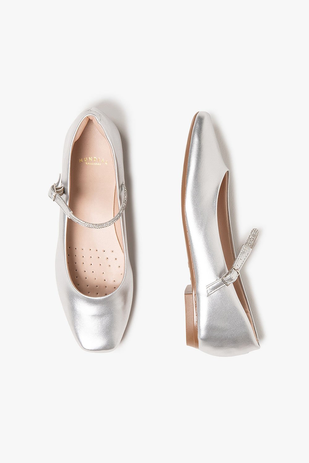 Sapatilha Feminina Tiras Mundial Marthina Prata 3