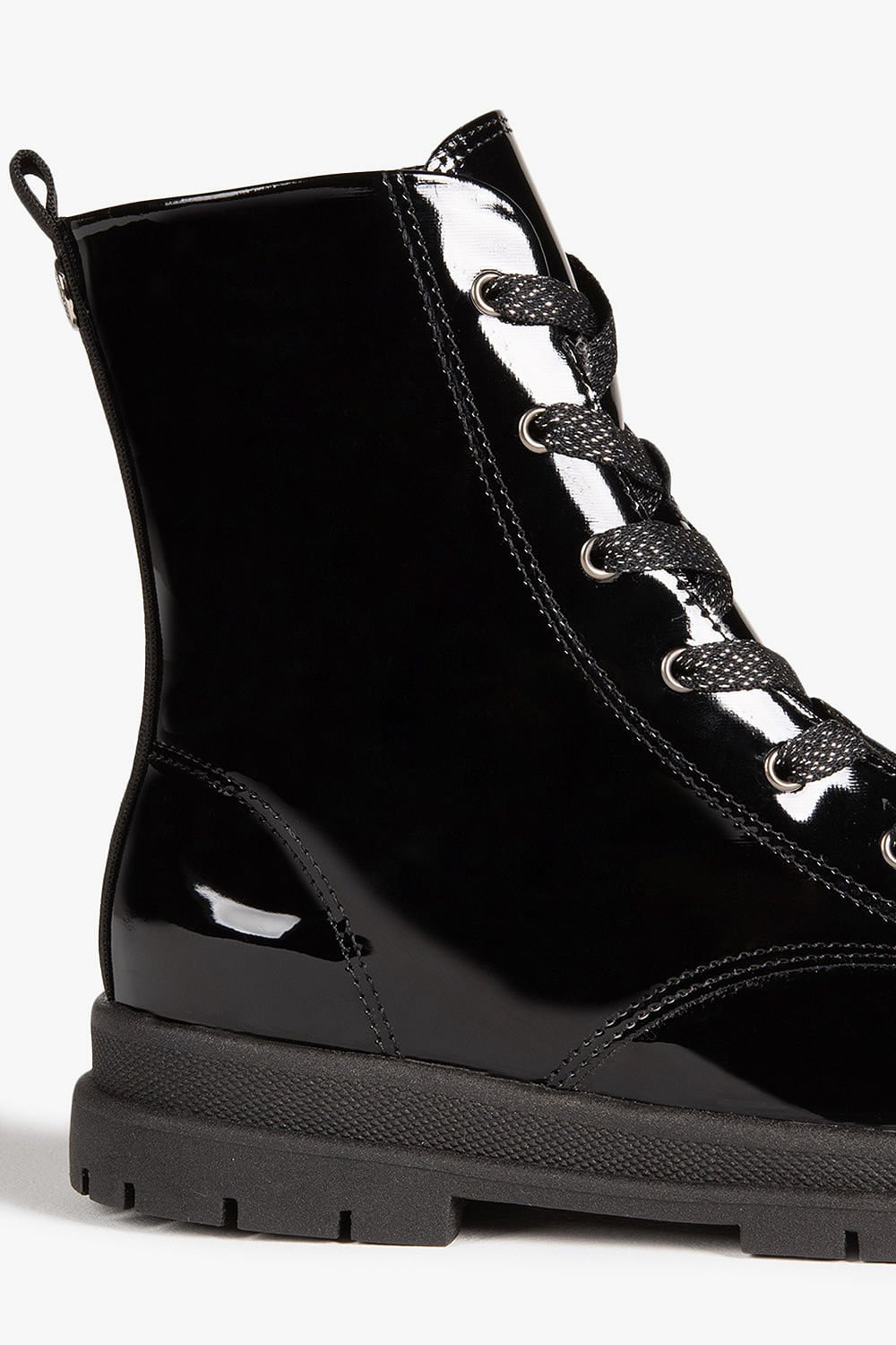 Bota Infantil Coturno Cano Curto Mundial Floryn Preto 2