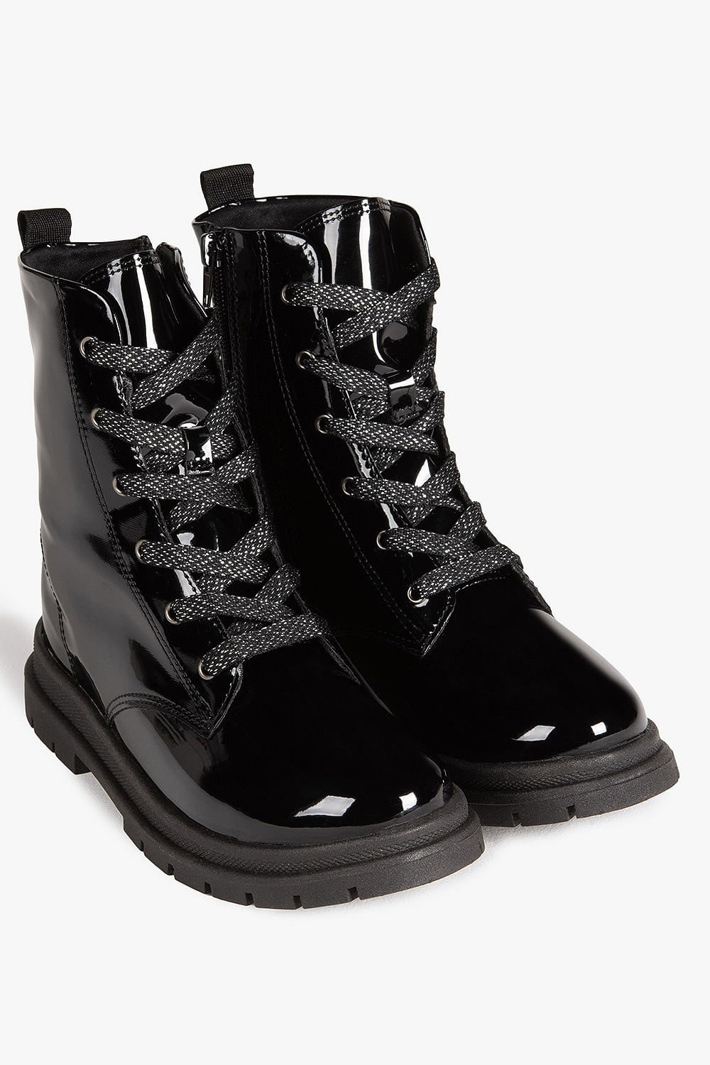 Bota Infantil Coturno Cano Curto Mundial Floryn Preto 4