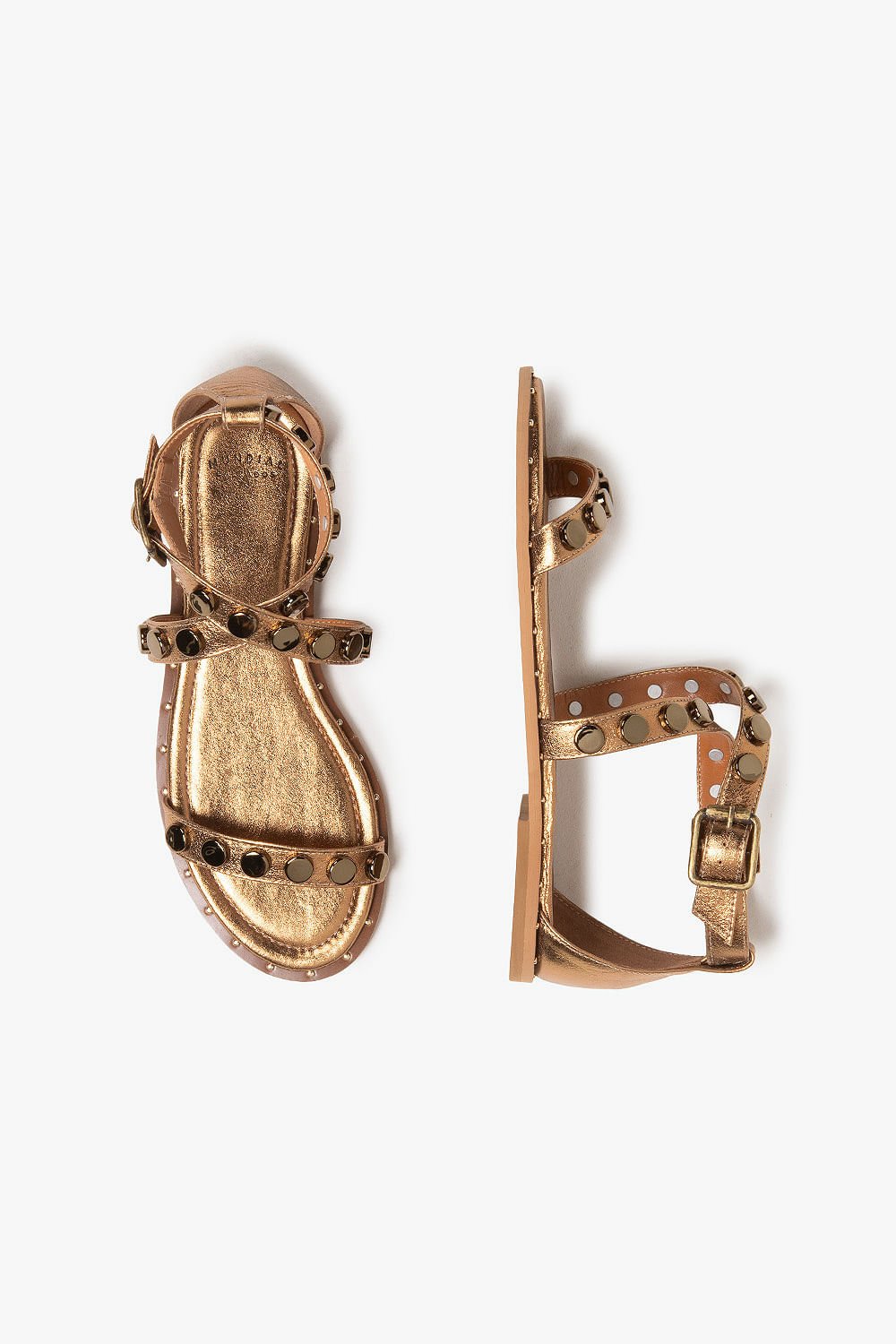 Sandália Feminina Rasteira Mundial Keddy Dourado 3