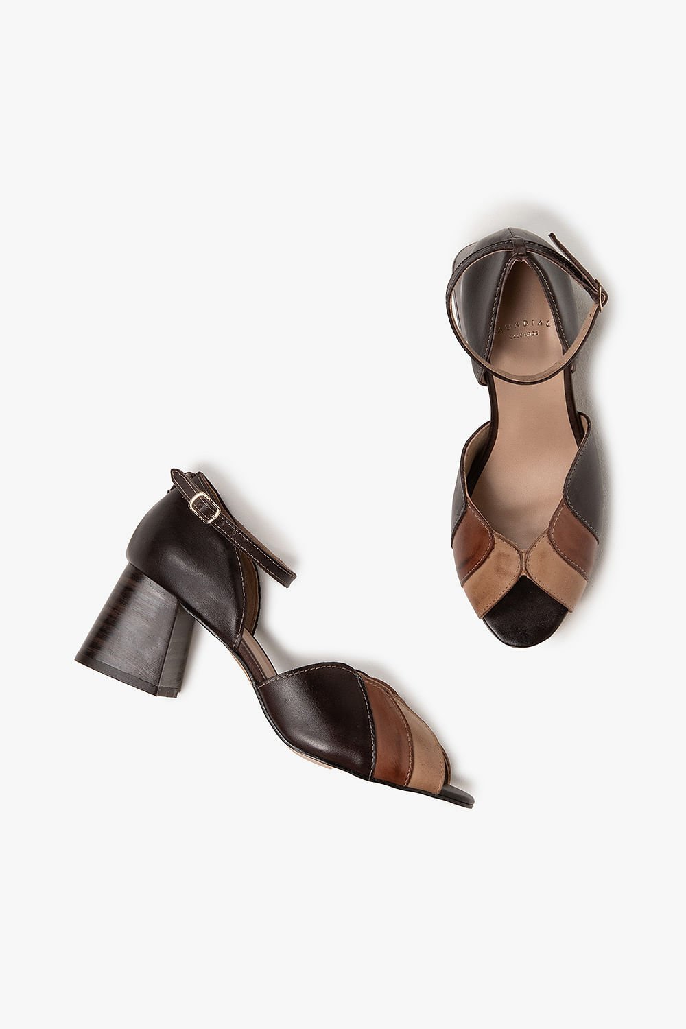 Sandália Feminina Peep Toe Mundial Brunieri Marrom 3