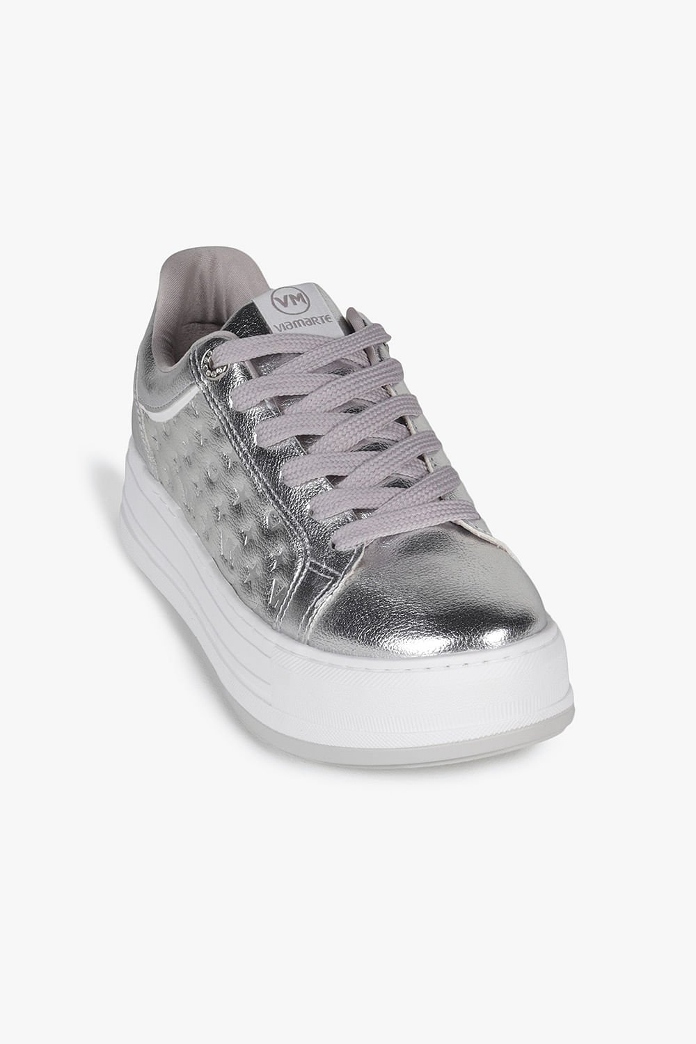 Tênis Feminino Plataforma Via Marte Araminta Prata 4