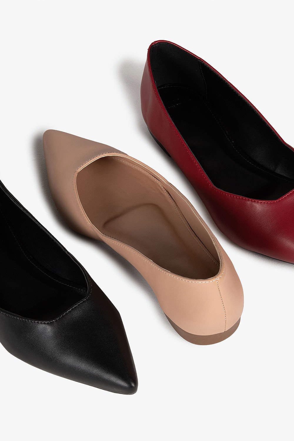 Sapatilha Feminina Bico Fino Mundial Jolene Bordô 4