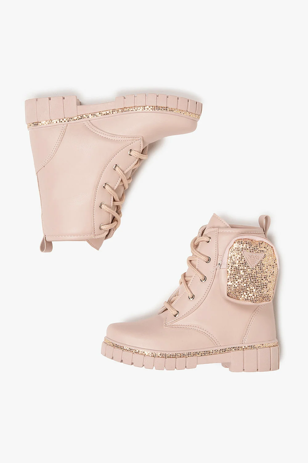 Bota Infantil Coturno Cano Curto Nilqi Gih Rosa 3
