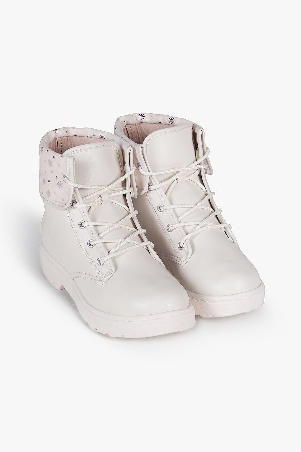 Bota Infantil Coturno Cano Curto Molekinha Vayne Branco 4