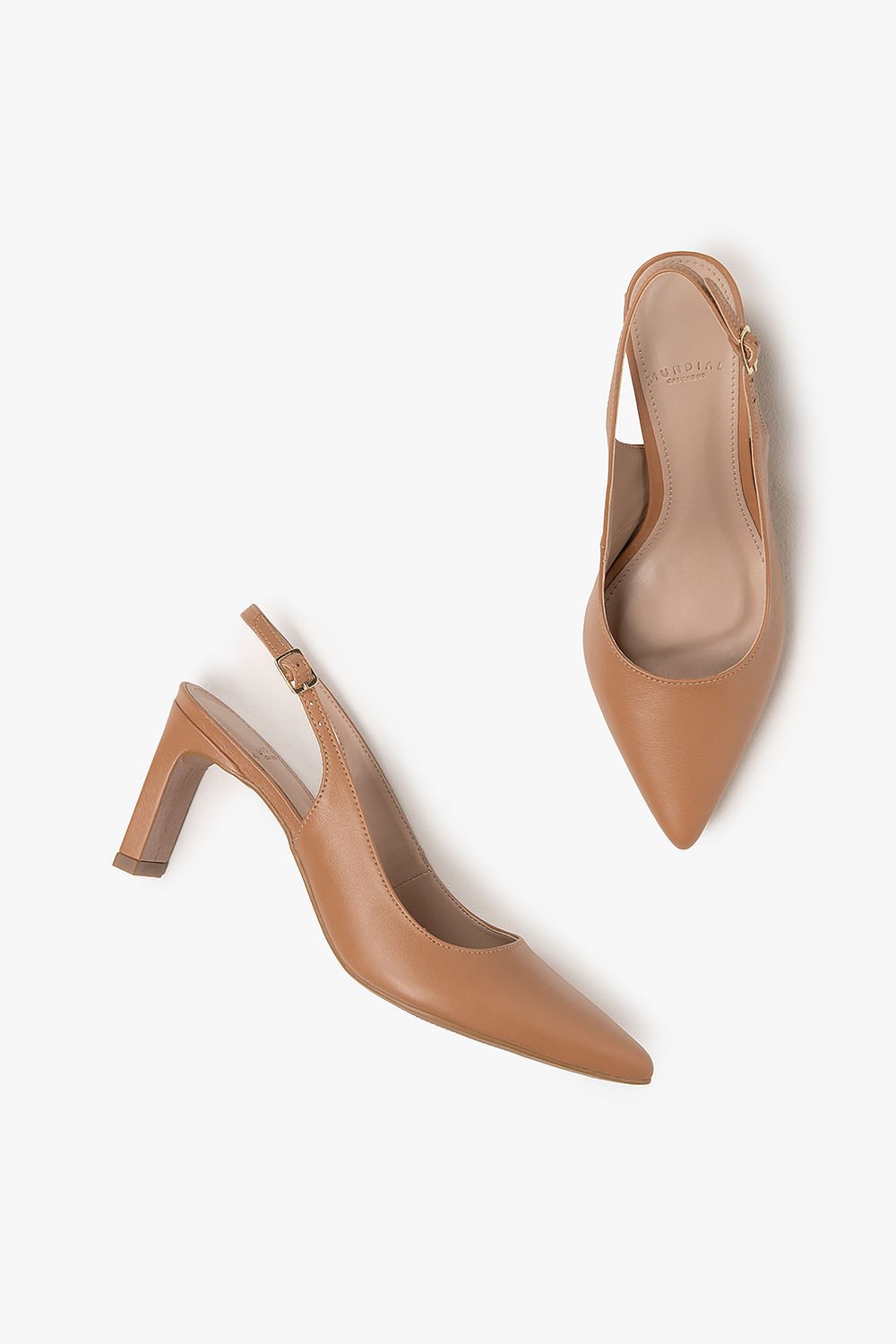 Scarpin Feminino Salto Alto Mundial Cath Marrom 3