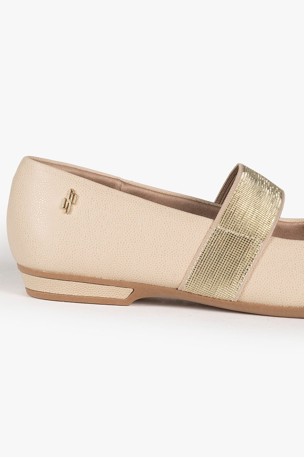 Sapatilha Feminina Tira Usaflex Esmeralda Bege 2