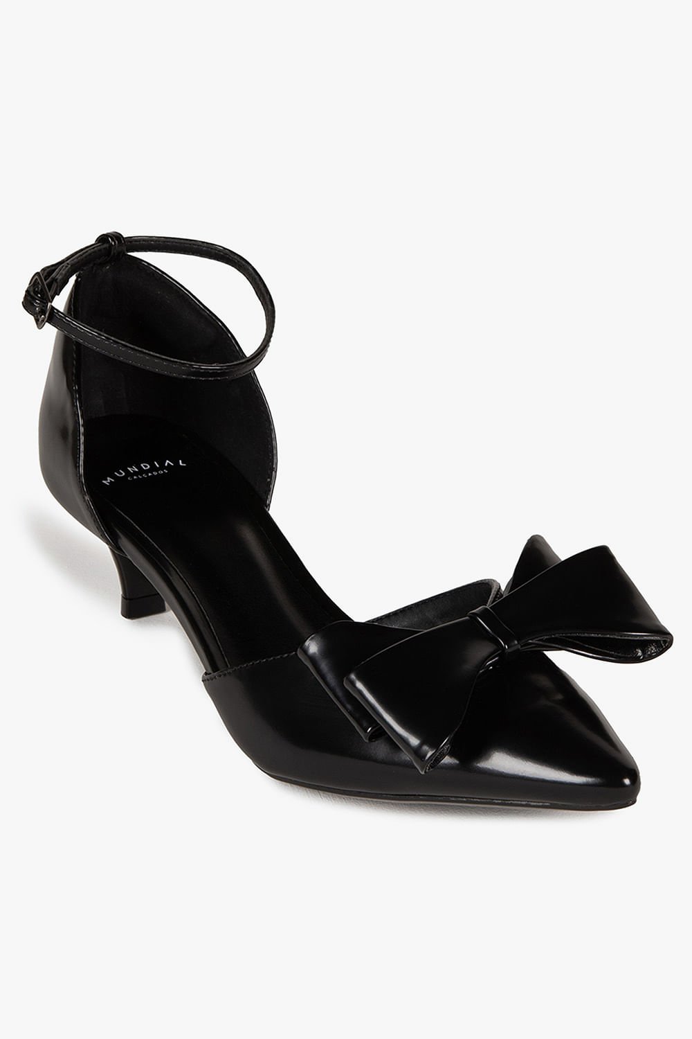 Scarpin Feminino De Boneca Salto Alto Mundial Giselly Preto 4