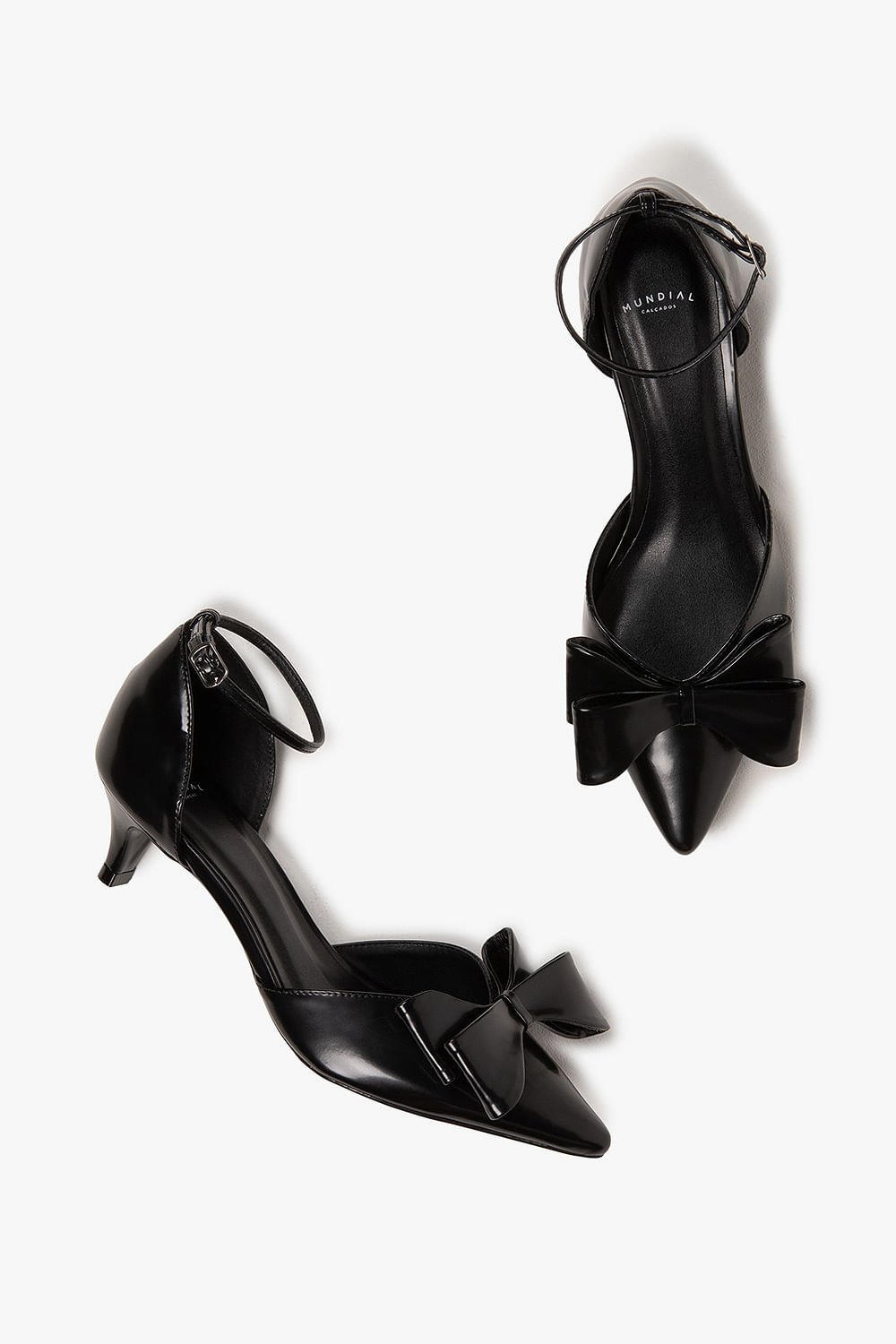 Scarpin Feminino De Boneca Salto Alto Mundial Giselly Preto 3