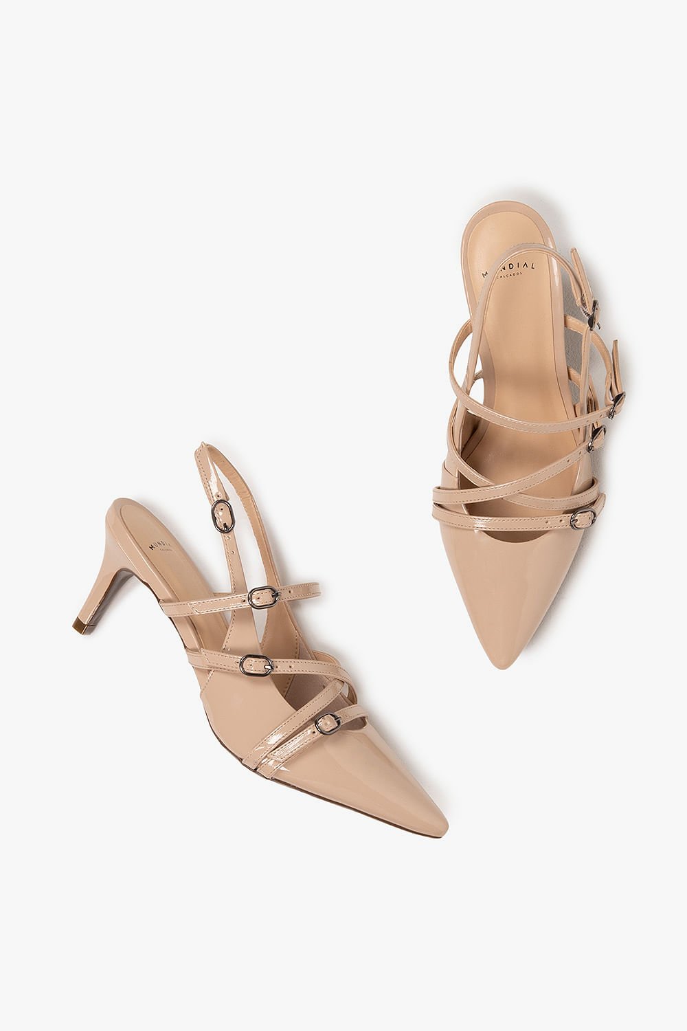 Scarpin Feminino Slingback Mundial Jamille Bege 3