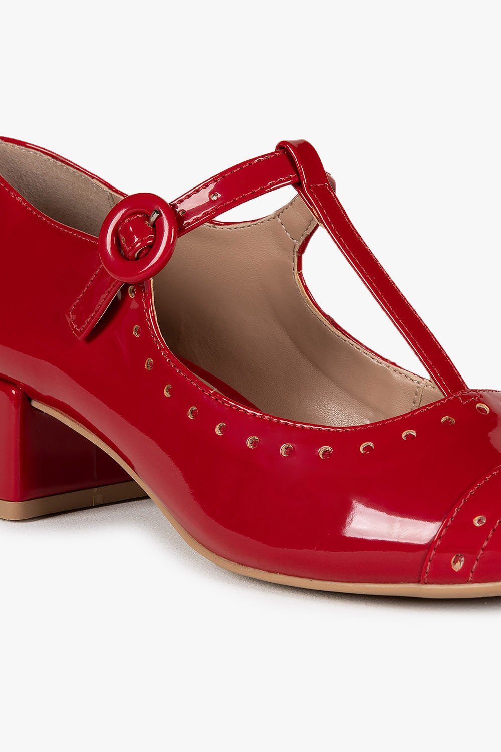 Sapato Feminino De Boneca Mundial Harah Vermelho 2