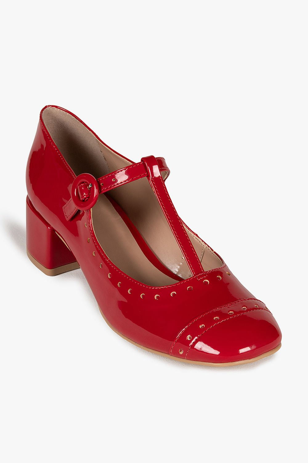 Sapato Feminino De Boneca Mundial Harah Vermelho 4