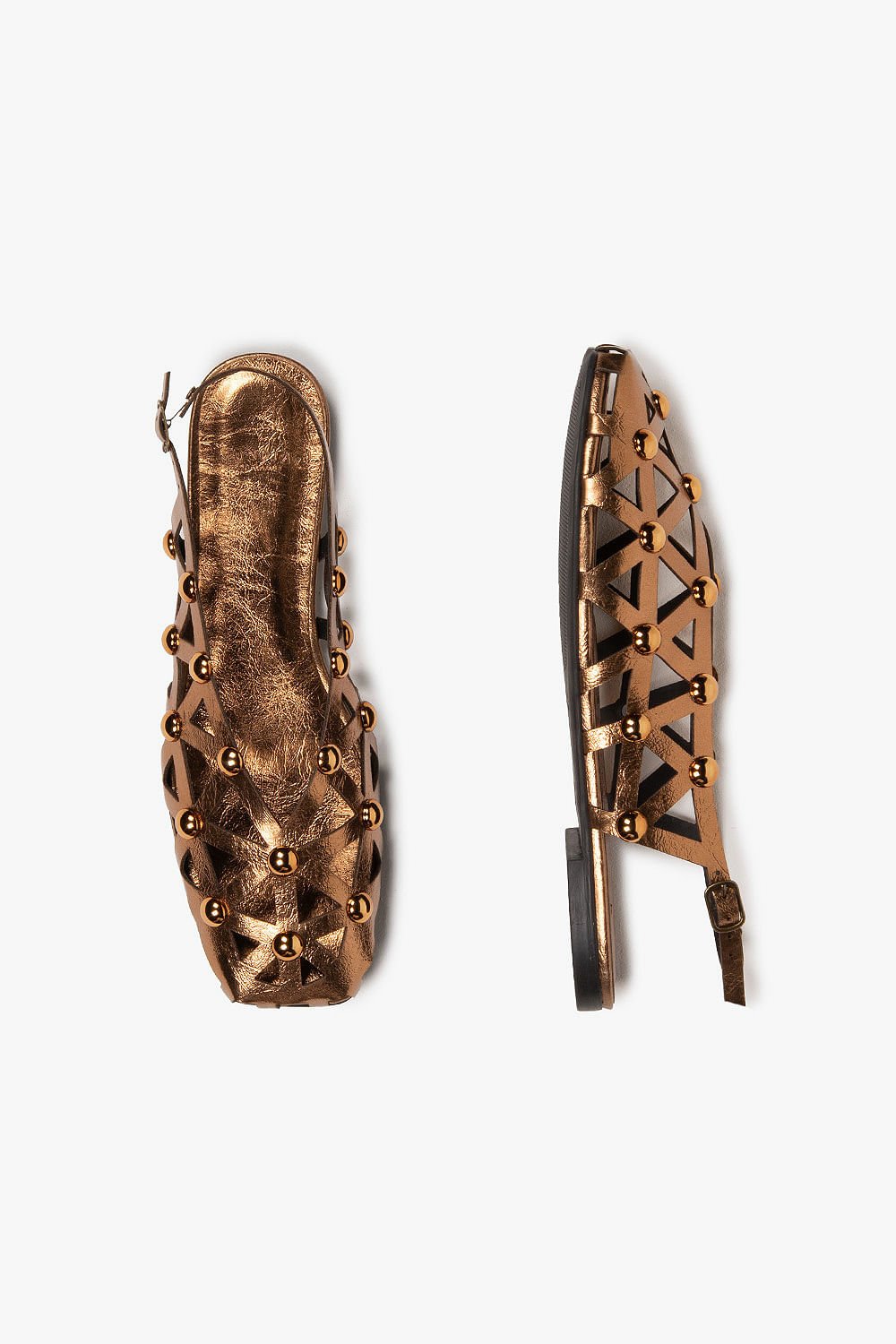 Sapatilha Feminina Slingback Mundial Lady Dourado 3