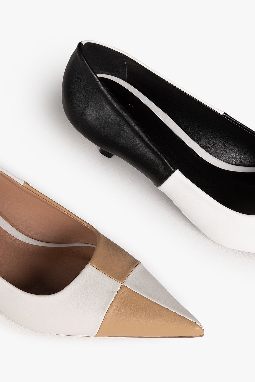 Scarpin Feminino Salto Médio Mundial Monaco Bege 2