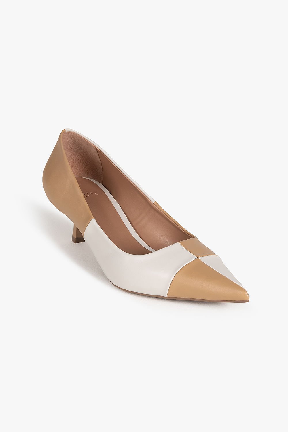 Scarpin Feminino Salto Médio Mundial Monaco Bege 4