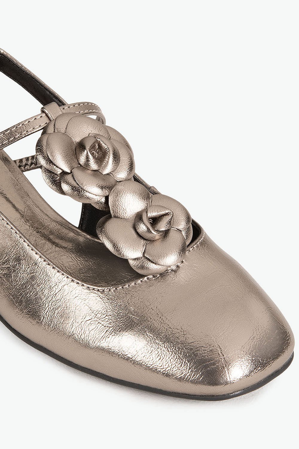 Sapato Feminino De Boneca Mundial Geize Cinza 2