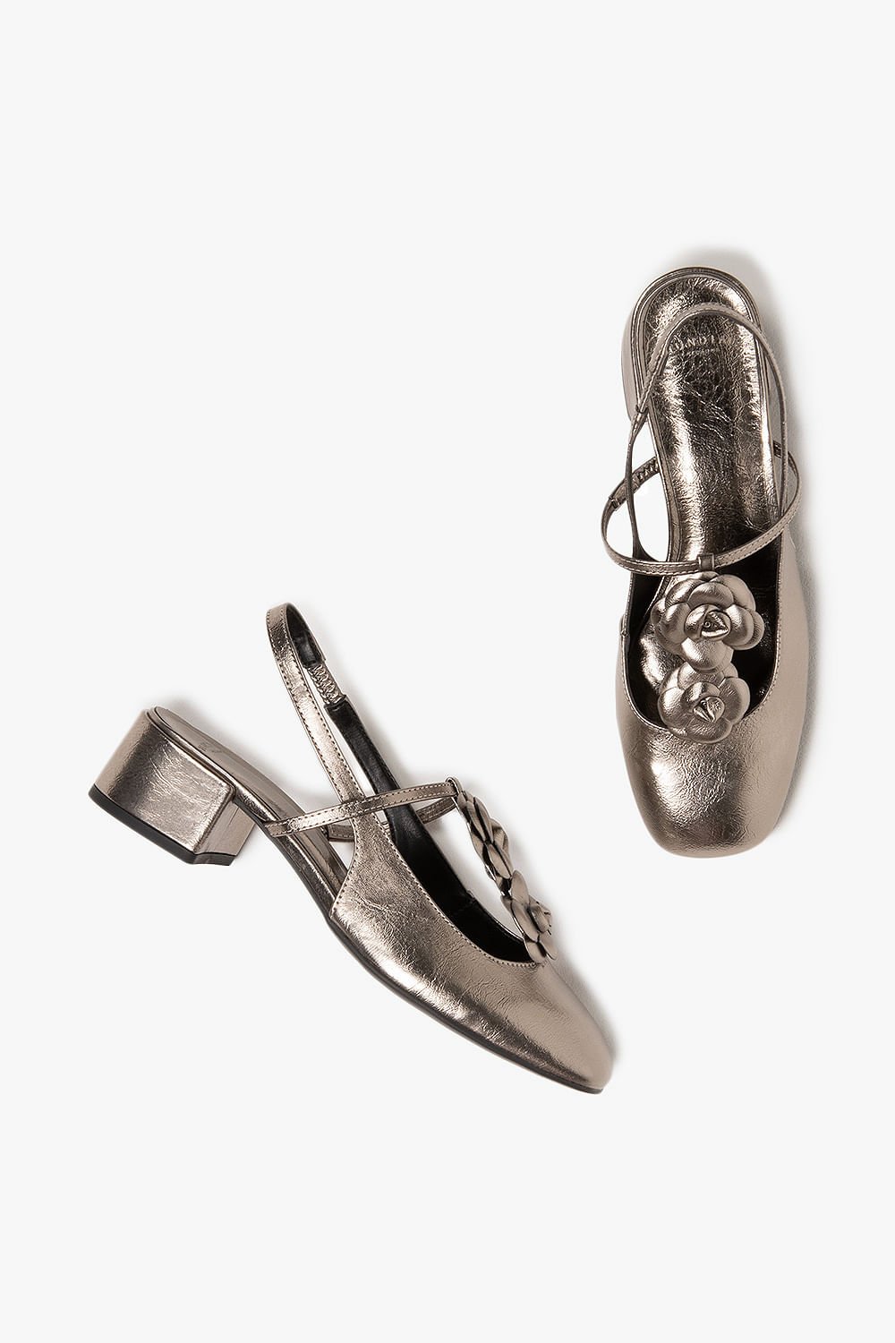 Sapato Feminino De Boneca Mundial Geize Cinza 3