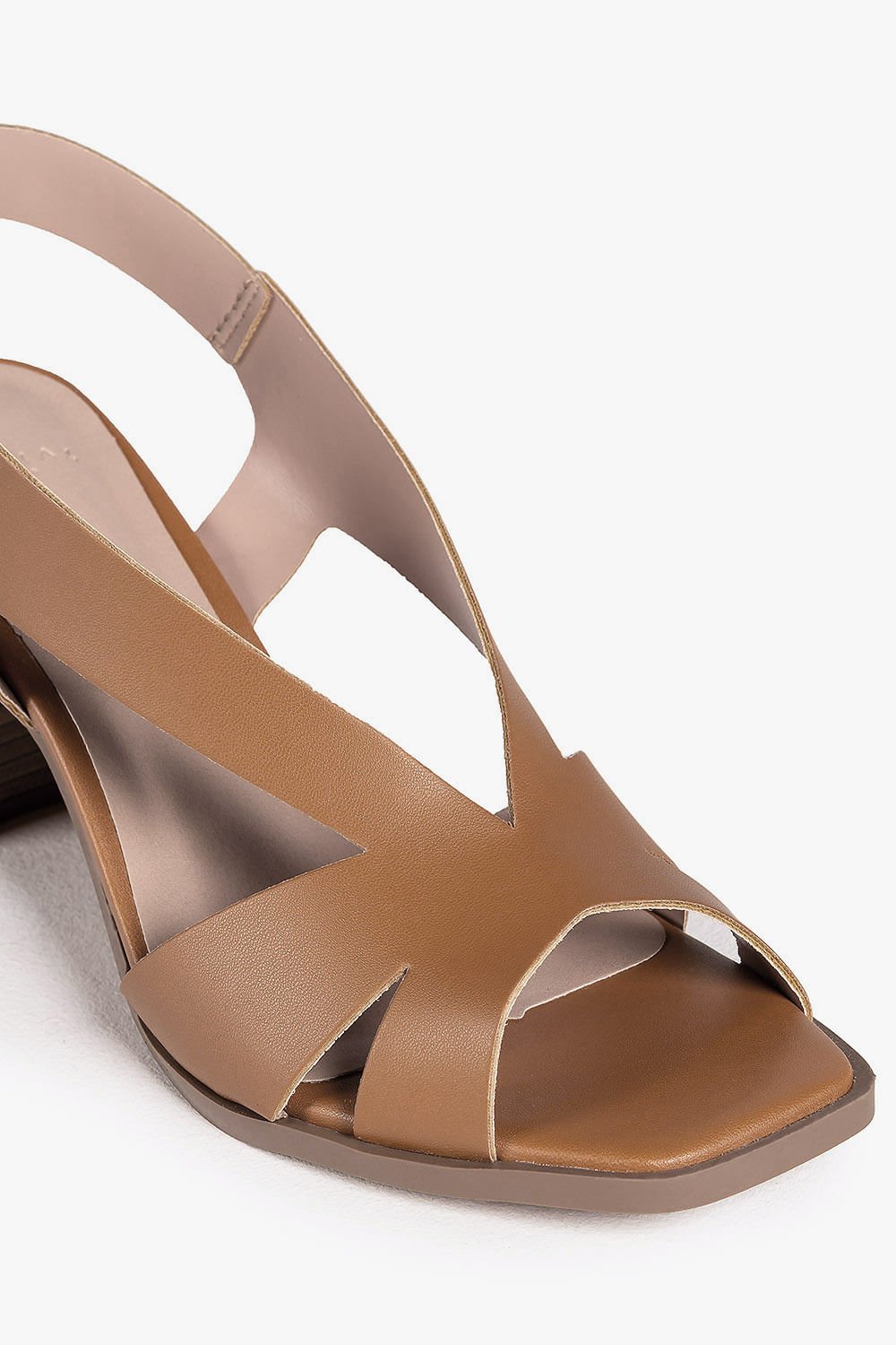 Sandália Feminina Salto Alto Mundial Kely Marrom 2