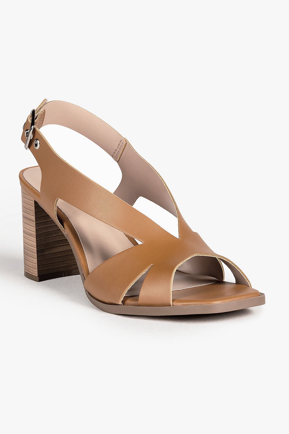 Sandália Feminina Salto Alto Mundial Kely Marrom 4