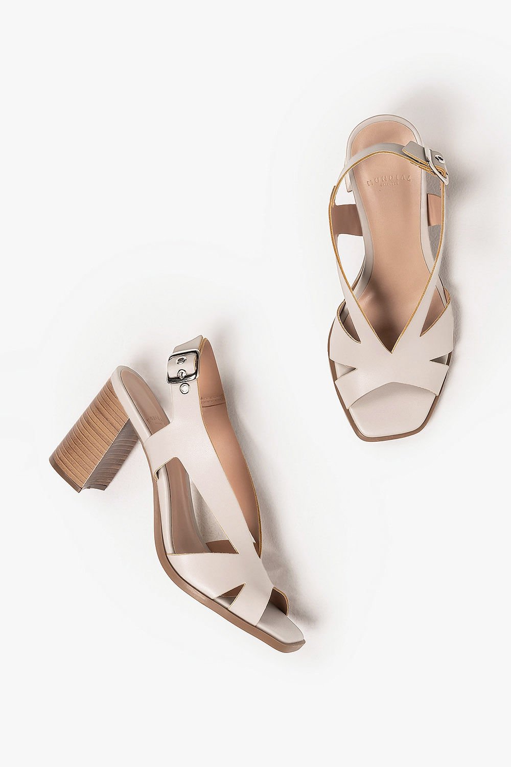 Sandália Feminina Salto Alto Mundial Kely Branco 3