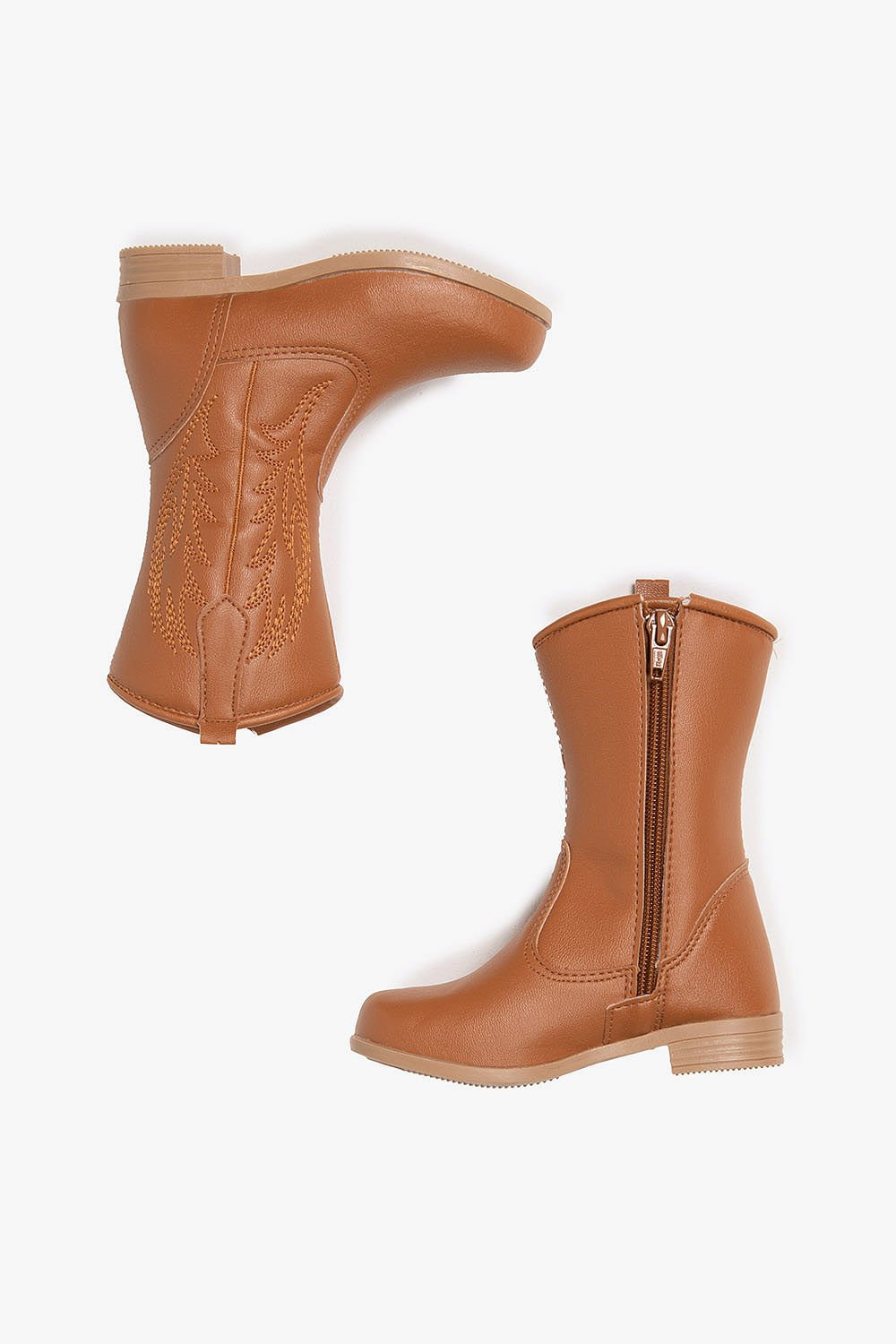 Bota Baby Infantil Texana Cano Média Bella Nina Tex Marrom 3