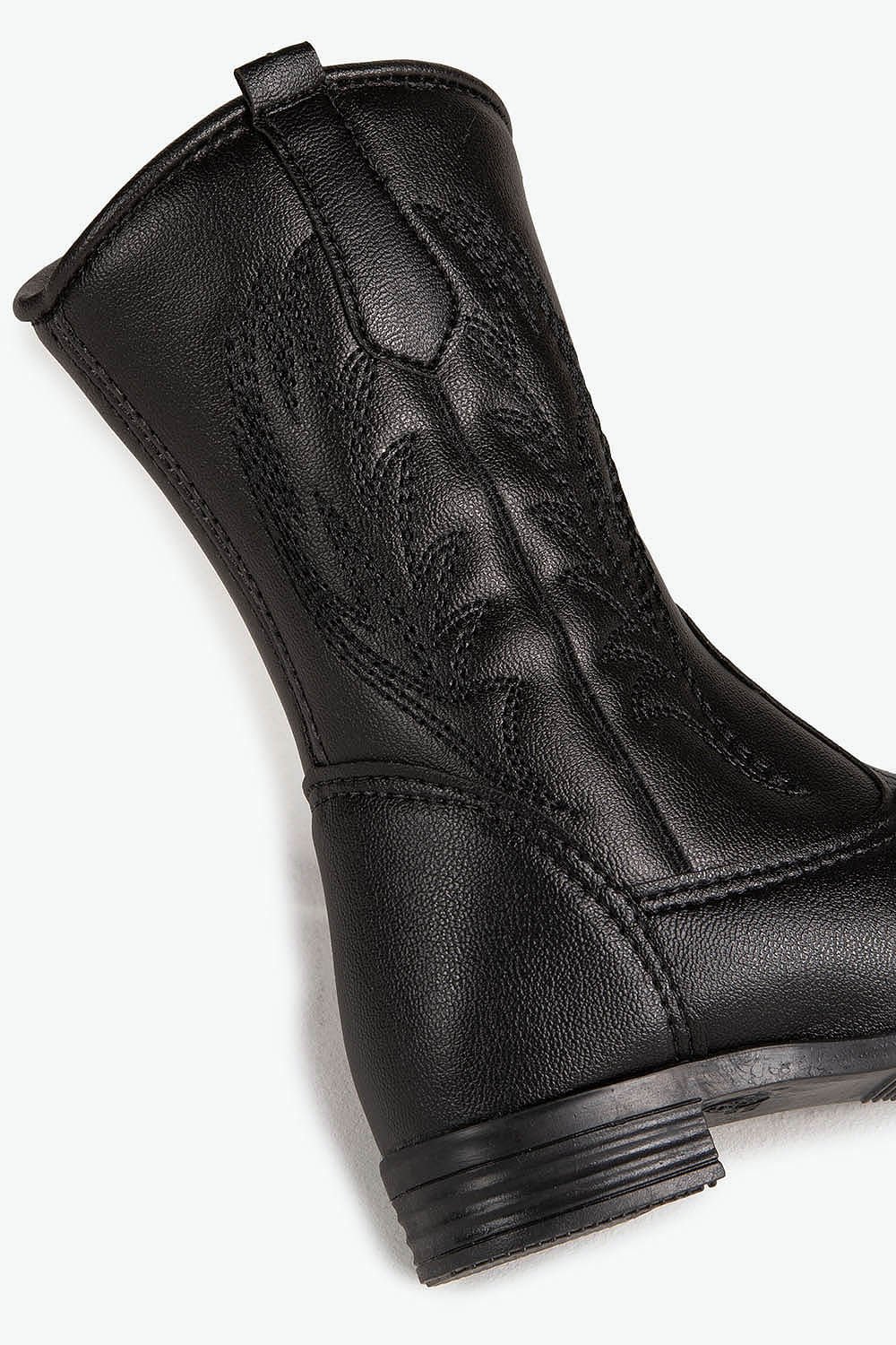 Bota Baby Infantil Texana Cano Média Bella Nina Tex Preto 2