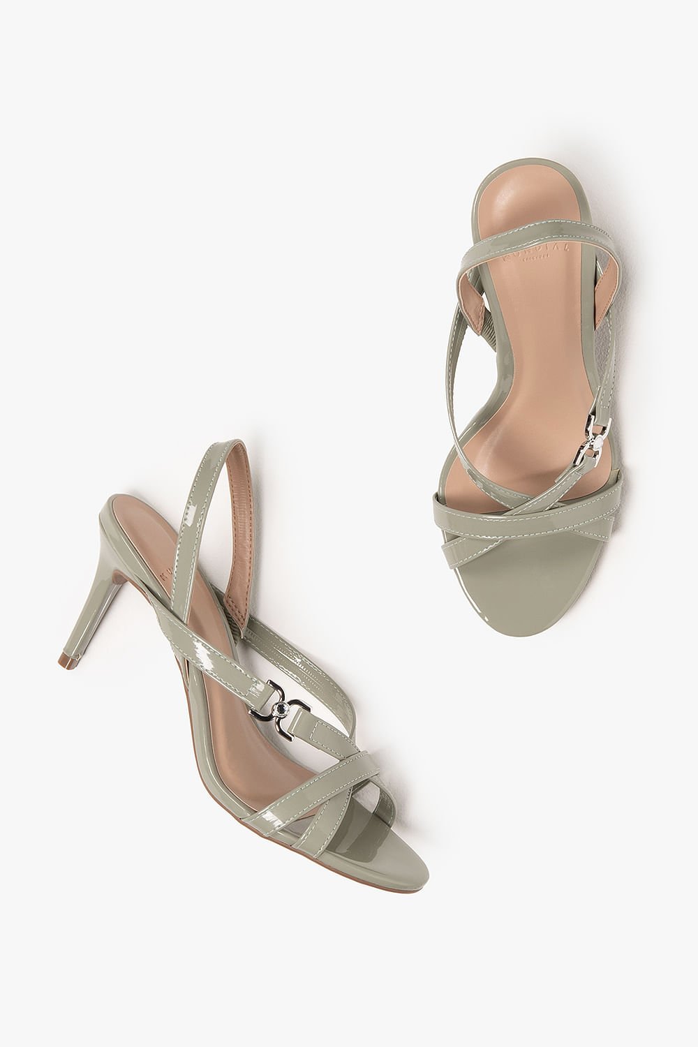 Sandália Feminina Salto Alto Mundial Myranda Verde 3