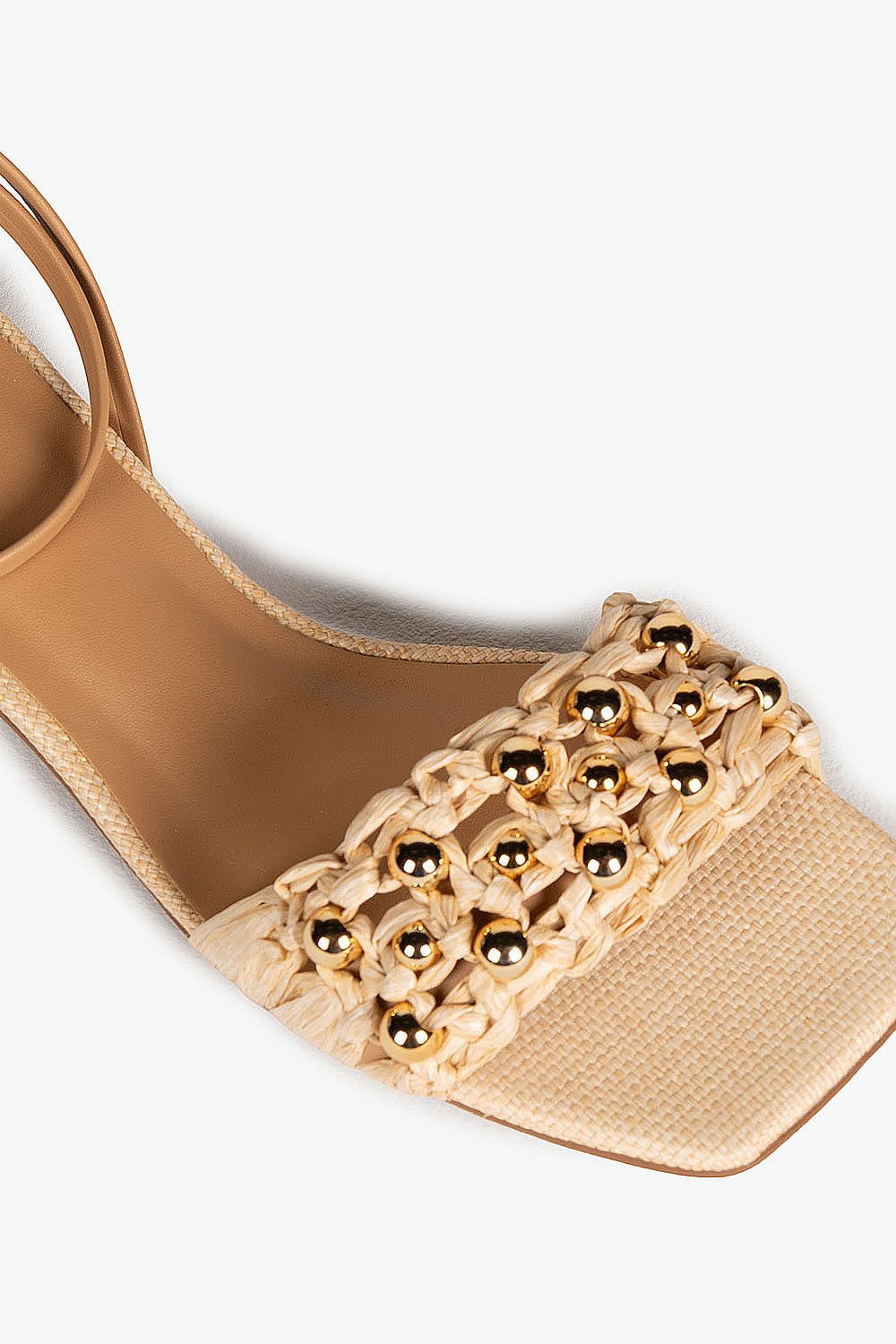 Sandália Feminina Salto Médio Mundial Kaylane Bege 3