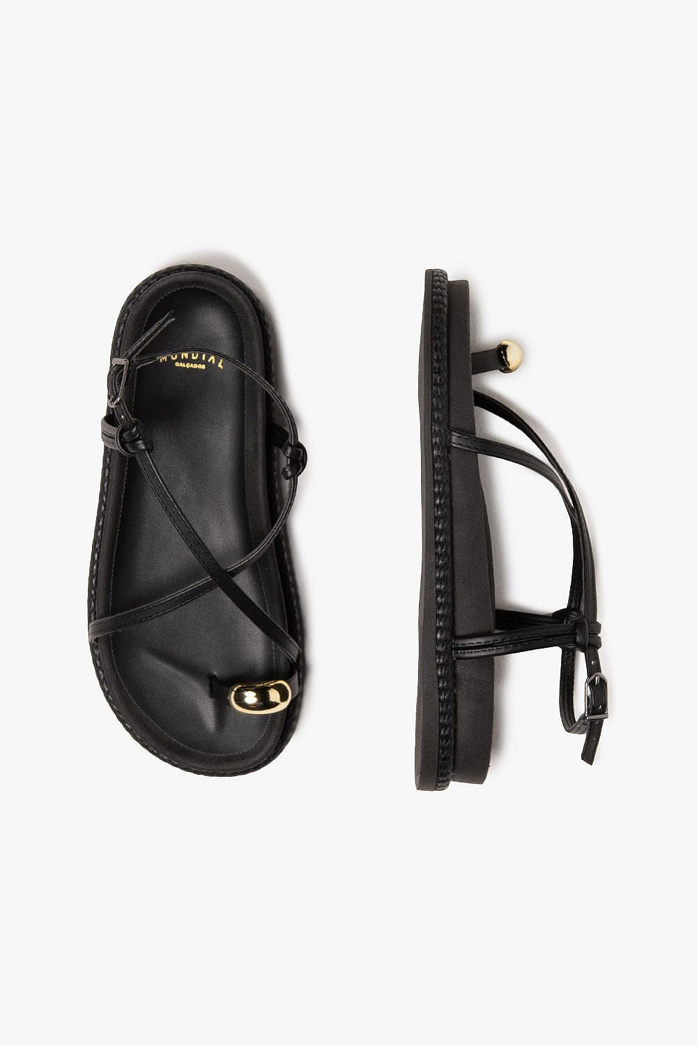 Sandália Feminina Papete Mundial Andromeda Preto 3