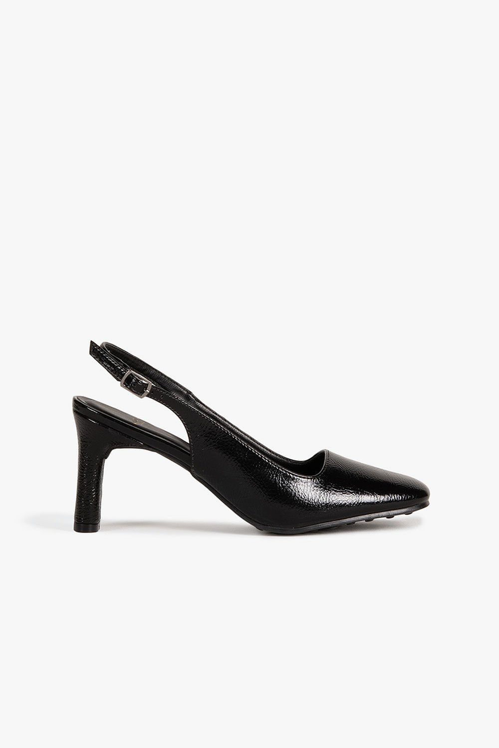 Sapato Feminino Slingback Salto Alto Mundial Walkiria Preto 1
