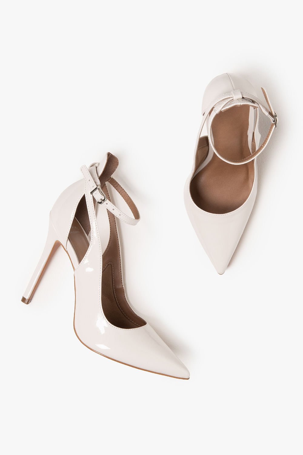 Scarpin Feminino Recorte Salto Alto Mundial Roxanne Off White 5