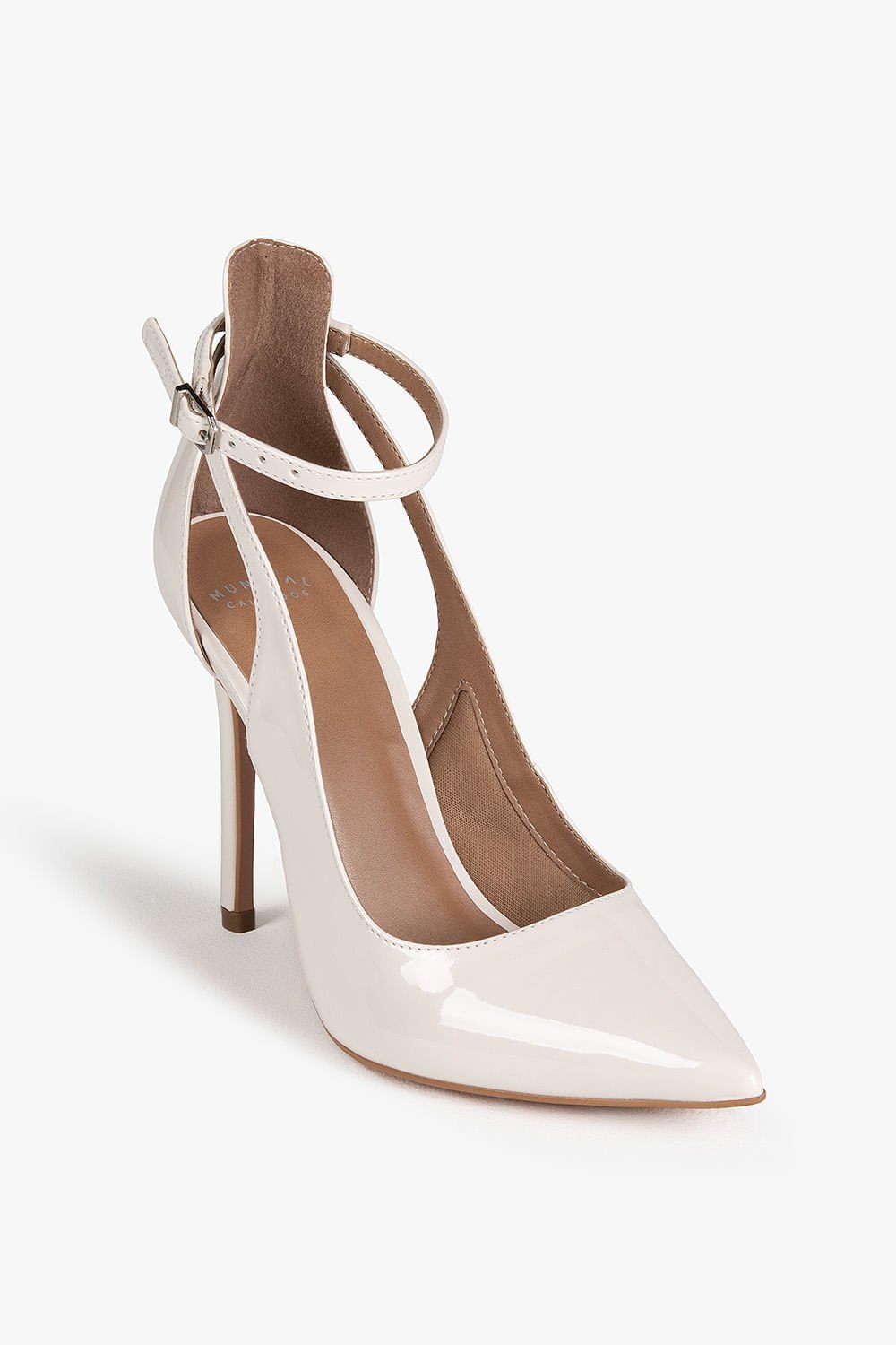 Scarpin Feminino Recorte Salto Alto Mundial Roxanne Off White 6