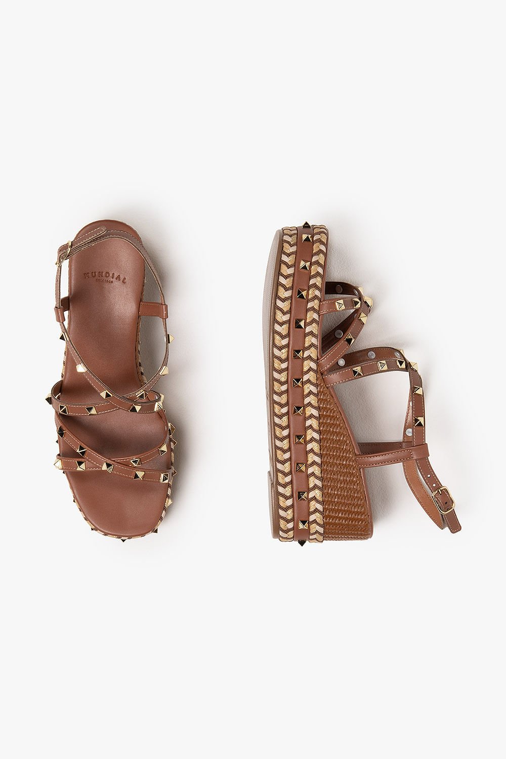 Sandália Feminina Anabela Mundial Aline Marrom 3