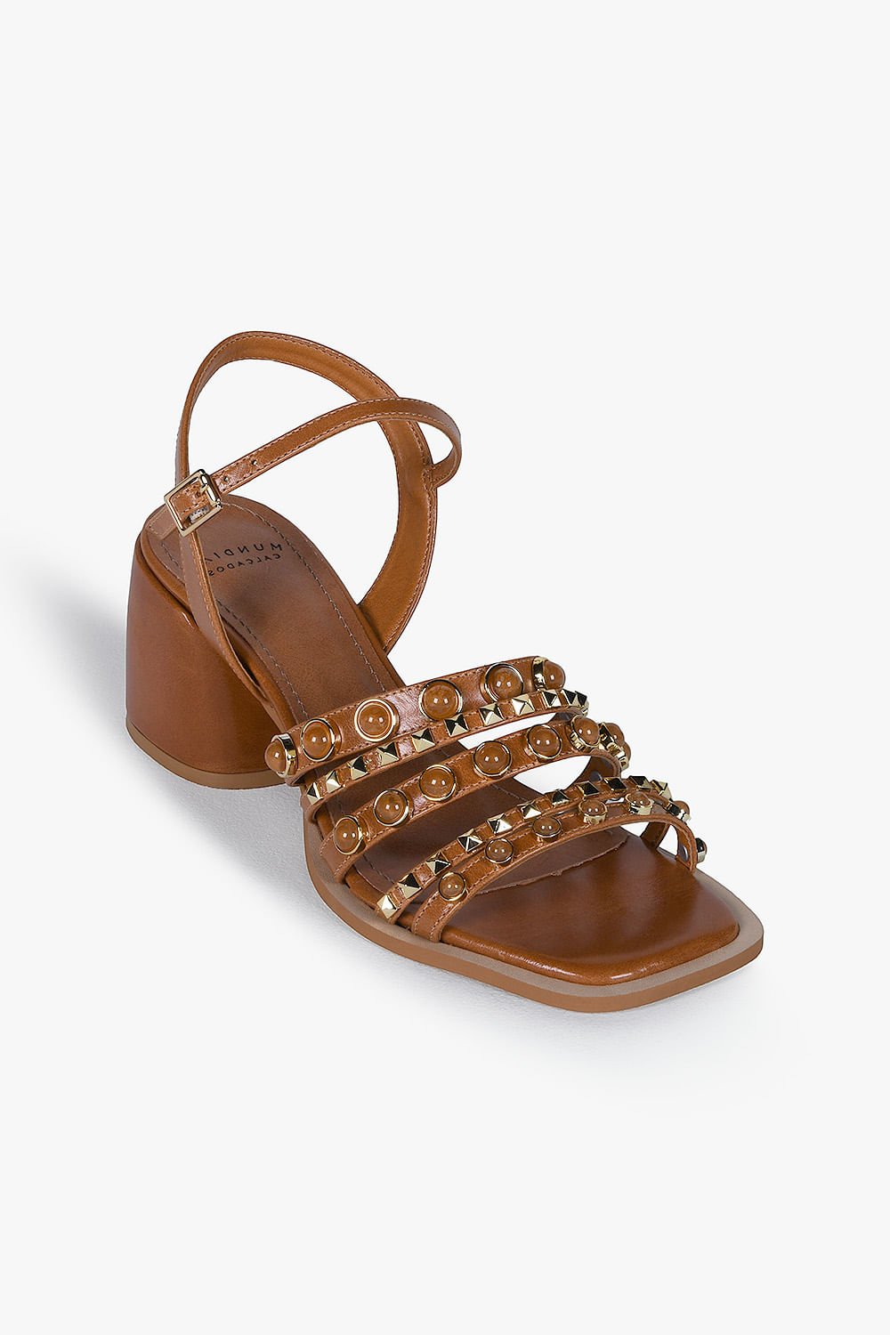 Sandália Feminina Salto Alto Mundial Harpyr Caramelo 4