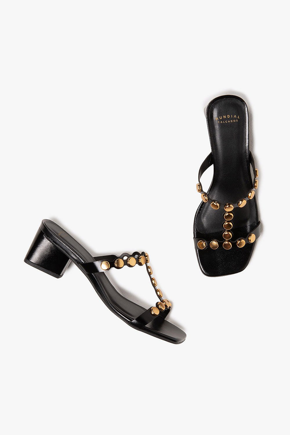 Tamanco Feminino Salto Médio Mundial Cipriany Preto 3