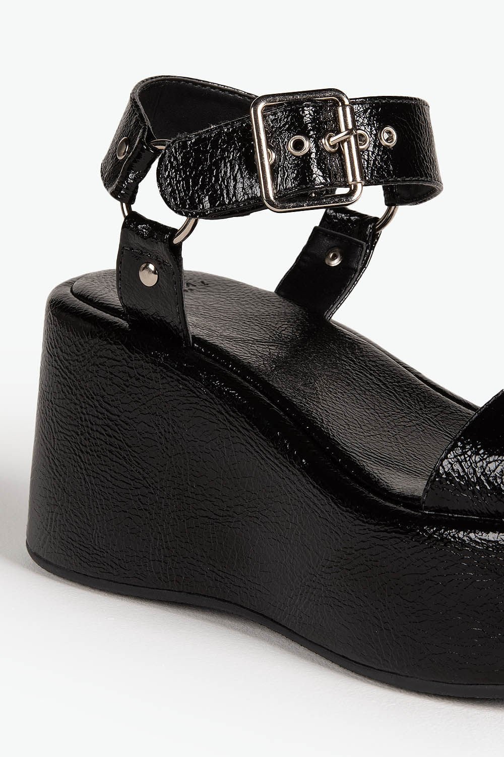 Sandália Feminina Anabela Mundial Wendi Preto 2